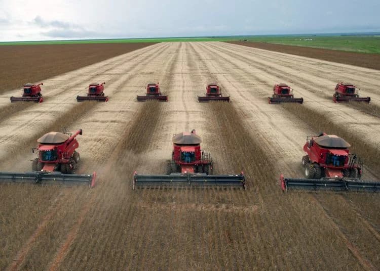 Frota de colheitadeiras em lavoura dos Campos Gerais - Contabilidade para o Agronegócio