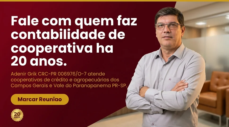 Fale com Adenir Grik, especialista em contabilidade cooperativa há 20 anos Fale com Adenir Grik, especialista em contabilidade cooperativa há 20 anos